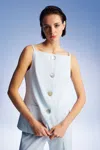 Nocturne Vest With Straps In Blue