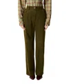 Nocturne Vintage Wash Corduroy Pants In Green