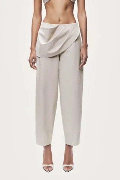 Nocturne Waist Panel Trousers In Gray