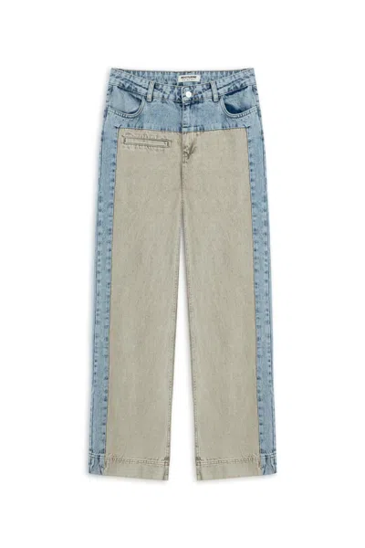 Nocturne Washed High Waist Jeans In Blue