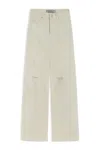 Nocturne Stone Detailed Wide Leg Jeans In White