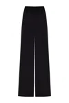 Nocturne Wide-leg Crepe Satin Pants In Black