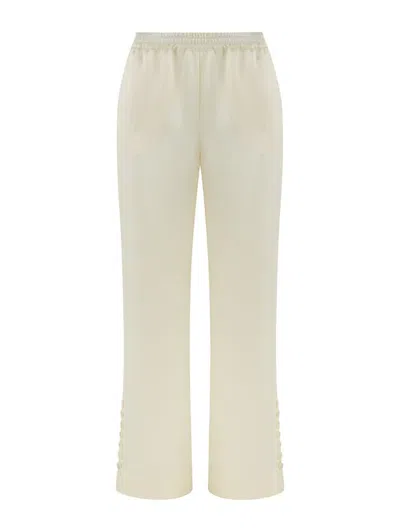 Nocturne Wide Leg Trousers In Ecru