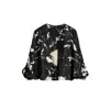 Nocturne Abstract Print Jacquard Blouse