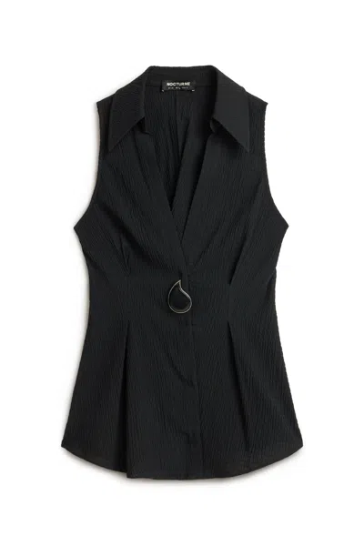 Nocturne Women's Accessory Detailed Blouse - Black