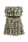Nocturne Women's Belt Detailed Ruffle Mini Dress