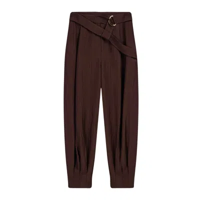 Nocturne Women's Belted Harem Trousers Brown