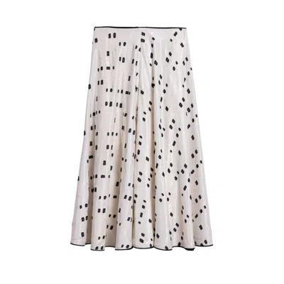 Nocturne Women's Black & White Printed Midi Skirt In Multi