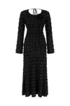 Nocturne Women's Black Backless Long Sleeve Maxi Dress In Black