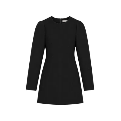 Nocturne Women's Black Balloon Sleeve Structured Mini Dress