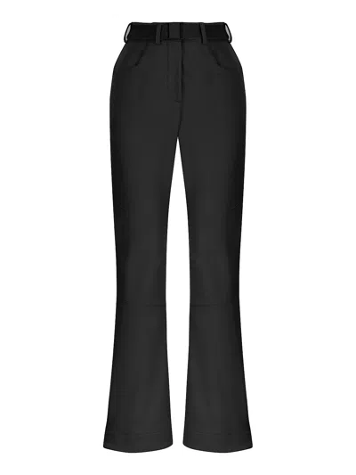 NOCTURNE WOMEN'S BLACK BELTED HIGH-WAISTED JEANS