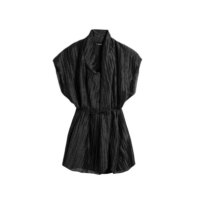 Nocturne Women's Black Belted Vest