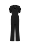 NOCTURNE WOMEN'S BLACK DRAPED JUMPSUIT