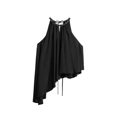 Nocturne Women's Black Embellished Halter Blouse
