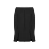 Nocturne Women's Black Flounced Hem Fishtail Midi Skirt In Black