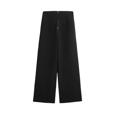 Nocturne Women's Black High-waist Wide-leg Pants