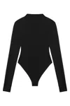 Nocturne Long-sleeve Jersey Bodysuit In Black