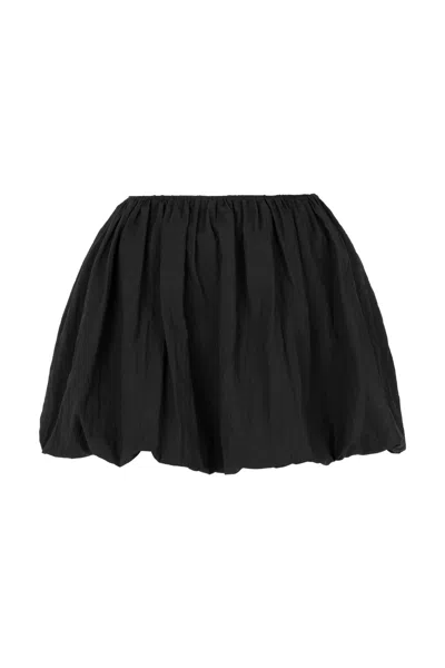 Nocturne Women's Black Mini Balloon Skirt