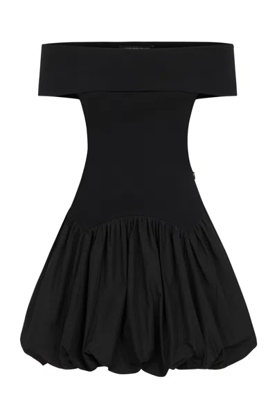 Nocturne Women's Black Off The Shoulder Mini Dress