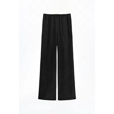 Nocturne Relaxed Fluid Pants With Elastic Waist In Black