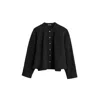 Nocturne Women's Black Ribbed Detailed Jacket In Black