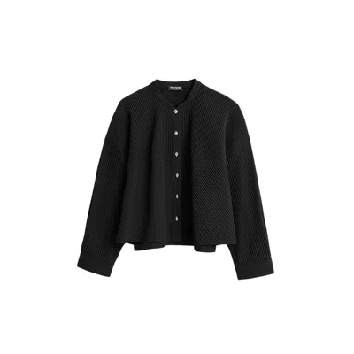 Nocturne Women's Black Ribbed Detailed Jacket