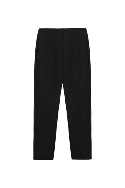 NOCTURNE WOMEN'S BLACK SCULPT HIGH-RISE CIGARETTE TROUSERS
