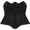 Nocturne Sculpted Satin Corset Top In Black