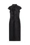 Nocturne Slit Detail Japanese-inspired Maxi Dress In Multi