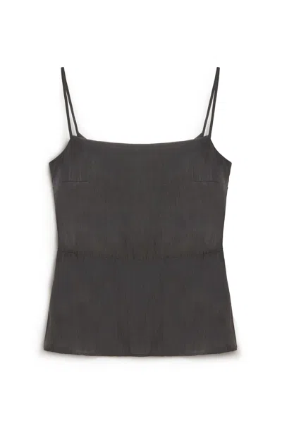 Nocturne Women's Black Slit Strap Blouse