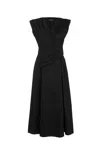 Nocturne Stone Embroidered Dress In Black