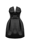 Nocturne Strapless Mini Dress In Black