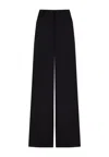Nocturne Wide-leg Crepe Satin Pants In Black