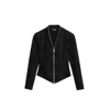Nocturne Zipper Detailed Blouse In Black