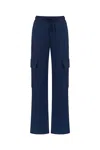 Nocturne Cargo Pants With Elastic Waistband In Blue