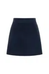 Nocturne Women's Blue High Waist Mini Knit Skirt In Blue