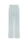 Nocturne High Waist Textured Pants In Blue
