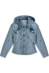 Nocturne Women's Blue Hooded Denim Jacket - Indigo In Blue