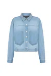 Nocturne Studded Jean Jacket In Blue