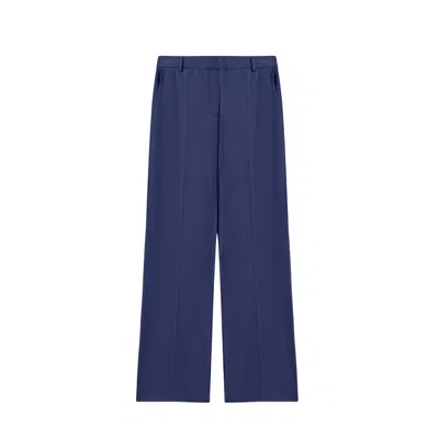 Nocturne Women's Blue Tailored Straight-leg Pants