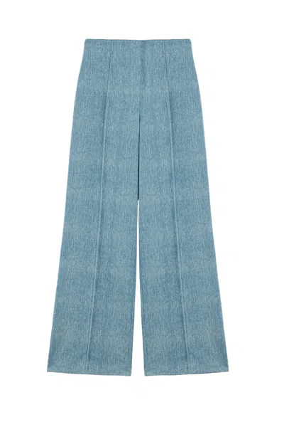Nocturne Women's Blue Wide-leg Trousers