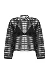 Nocturne Boat Neck Mesh Top