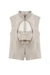Nocturne Braid-trim Bustier Top In Neutral