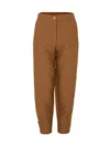 NOCTURNE WOMEN'S BROWN CAMEL QUILTED JOGGING PANTS