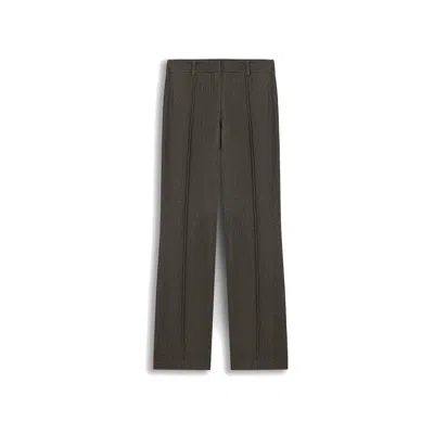 Nocturne Women's Brown Pressed Crease Straight Leg Trousers