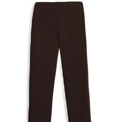 Nocturne Women's Brown Split-hem Straight Pants