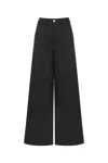 Nocturne Contrast Top Stitching Pants In Black