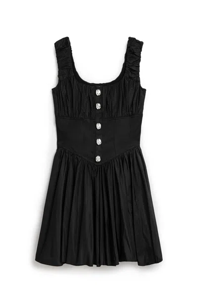 Nocturne Women's Corset Design Mini Dress - Black