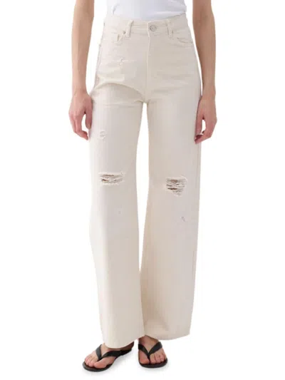 NOCTURNE WOMEN'S DISTRESSED JEANS
