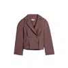 Nocturne Women's Double-breasted Tailored Blazer In Brown